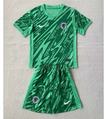Netherlands Goalkeeper Replica Home Stadium Kit for Kids Euro 2024 Short Sleeve (+ pants)